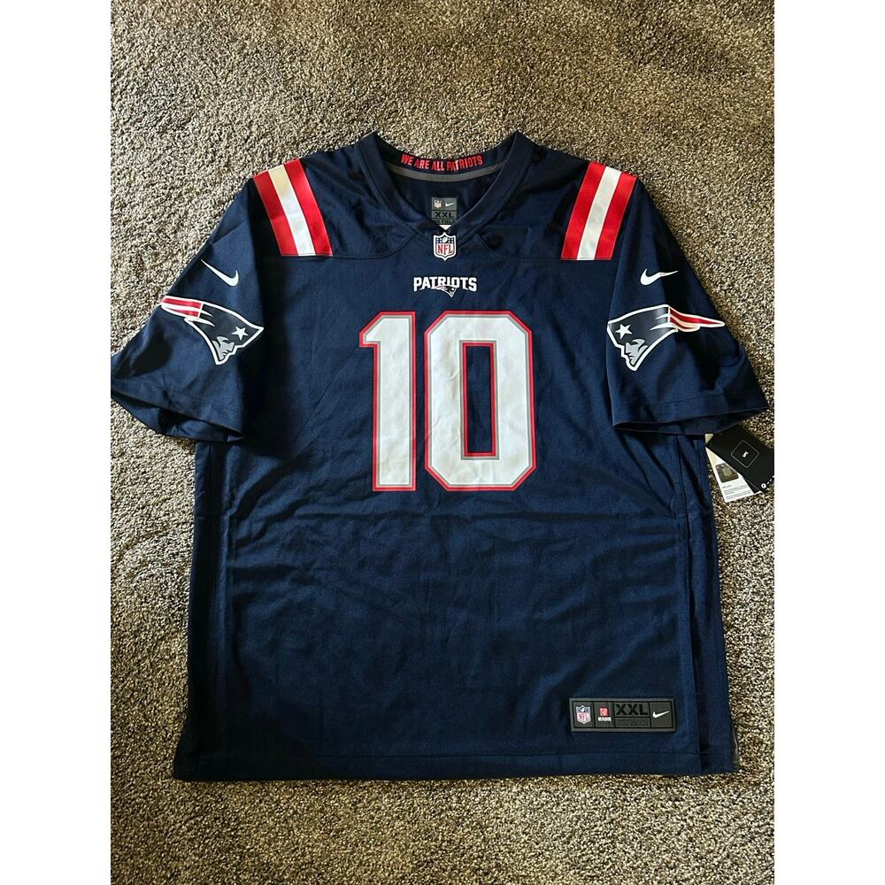 Mac Jones #10 New England Patriots Nike 2XL Blue Jersey (NWT)